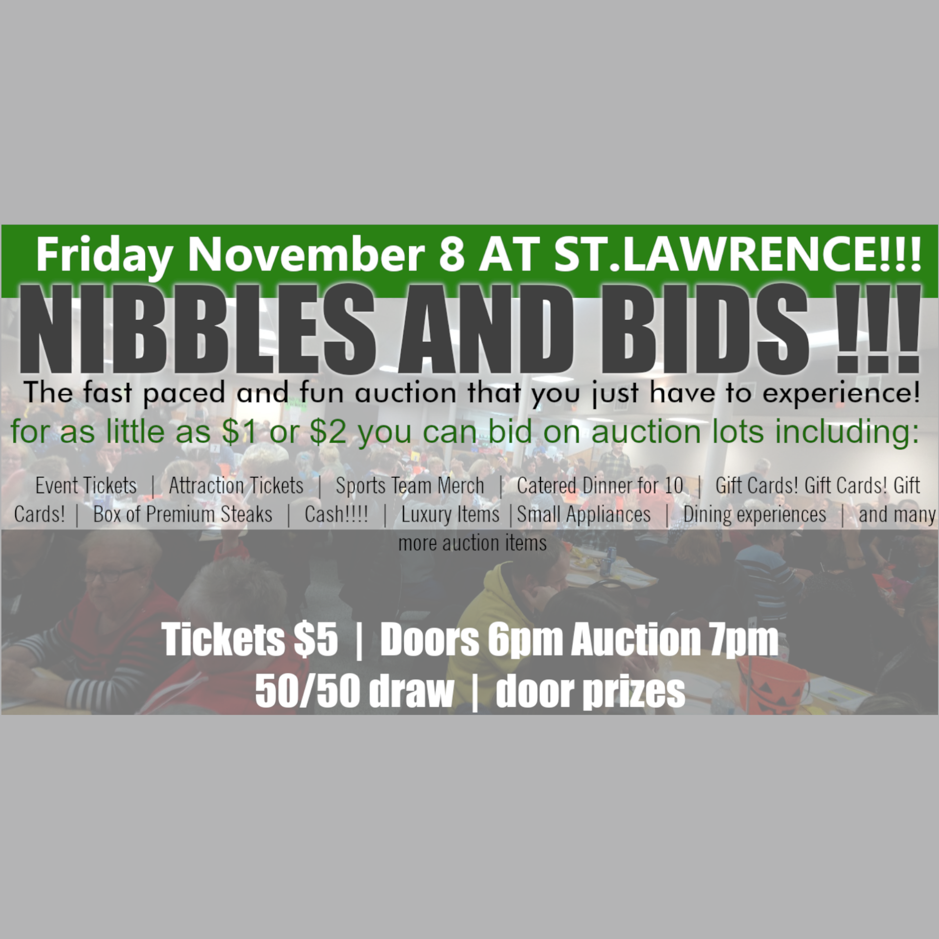 Nibbles and Bids - Loonie and Toonie Auction
