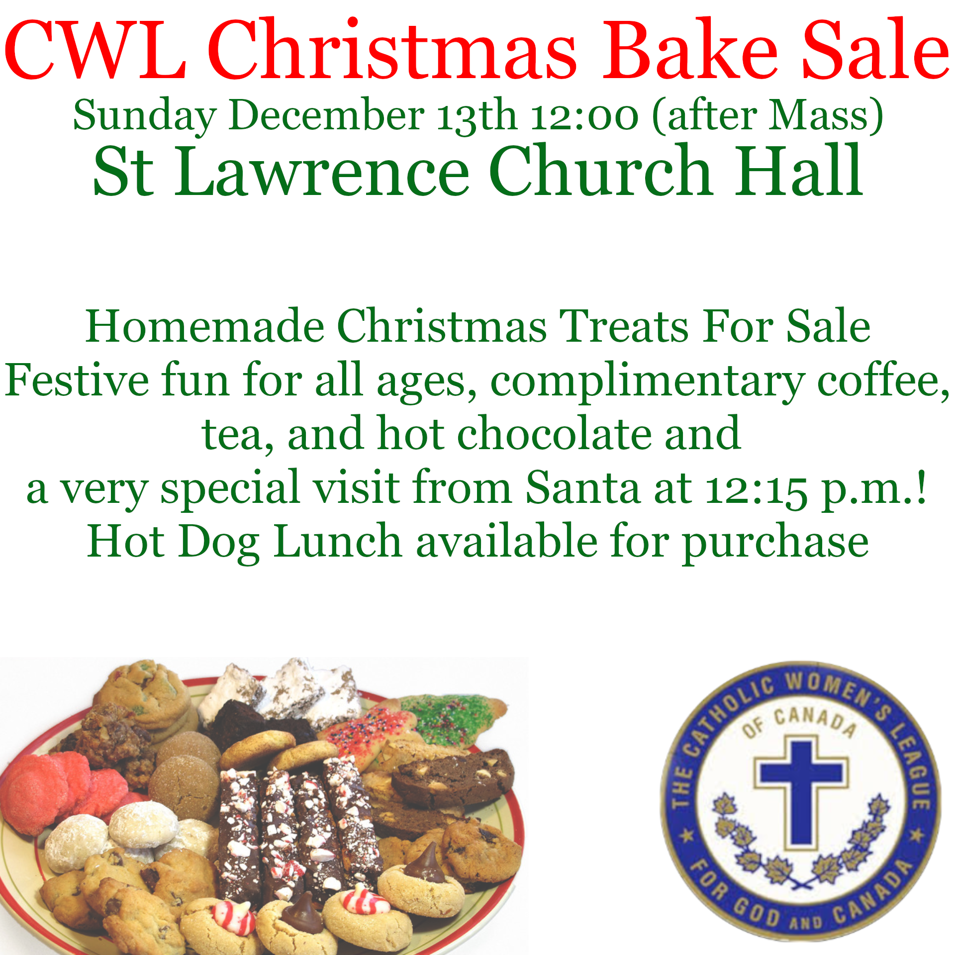 CWL Christmas Bake Sale