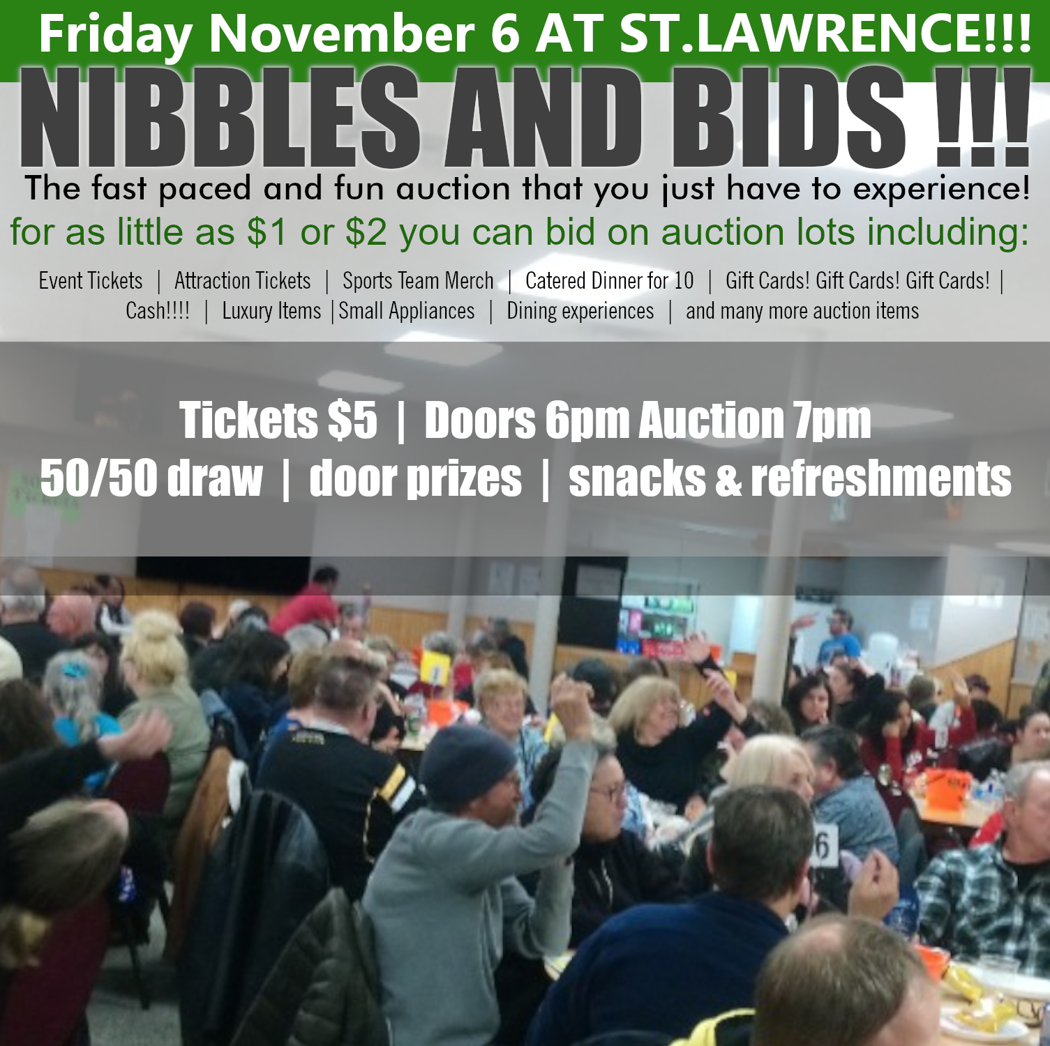 Nibbles & Bids - Loonie / Toonie Live Auction